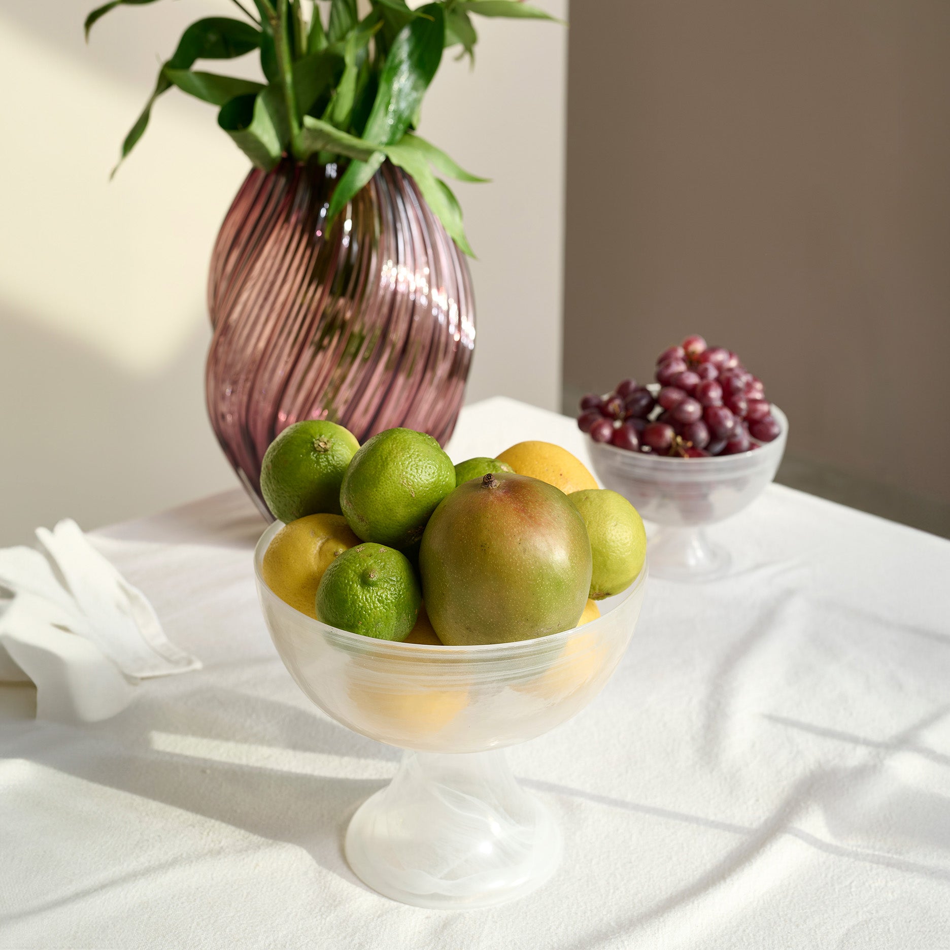 Cotton Candy skål på fod Ø20 cm